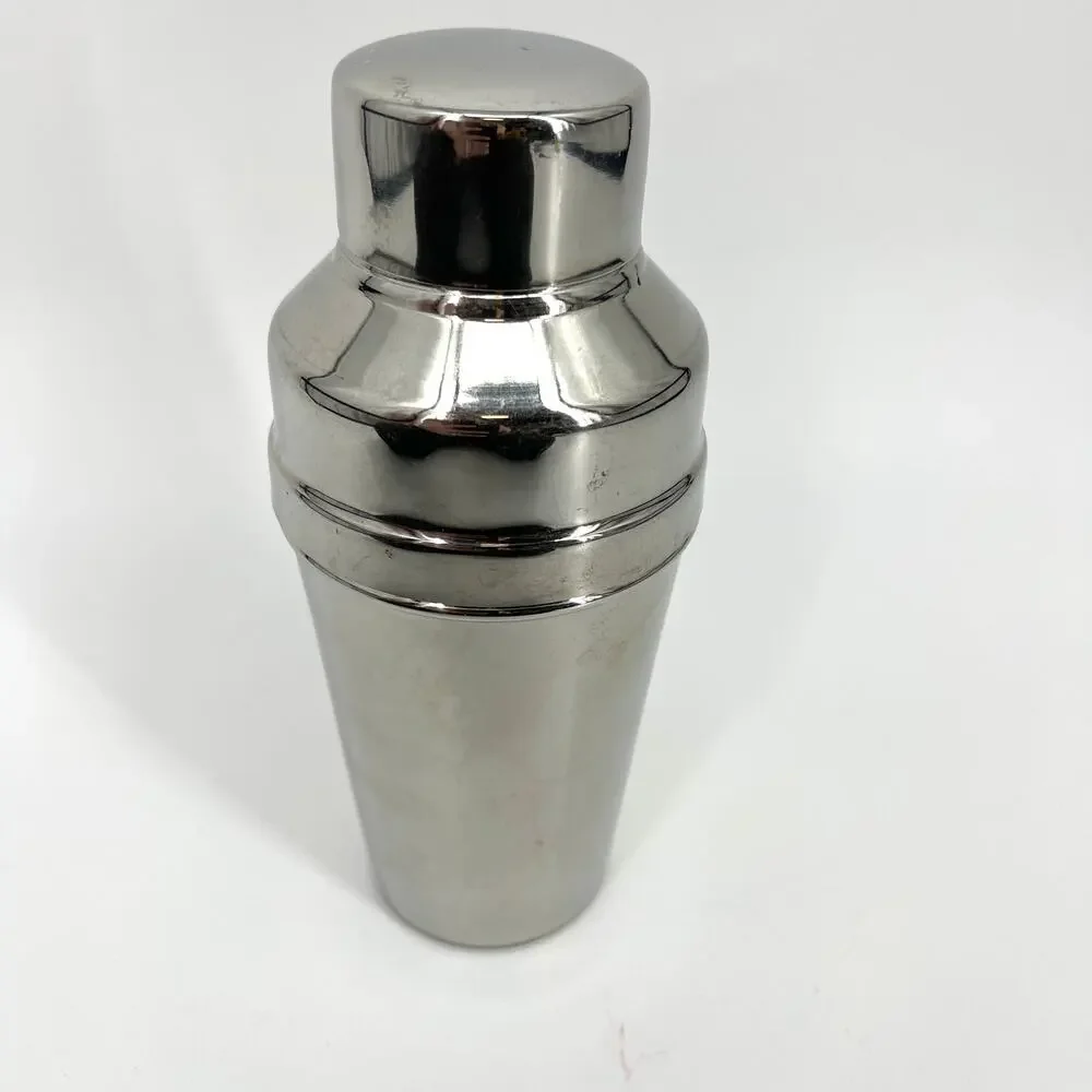 Pottery Barn Harrison Cocktail Shaker Mixer Stainless Steel Barware 3 pc